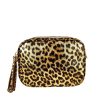pochette in pelle laminata macullato oro