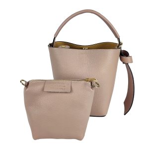 Borsa a mano pelle cestello rosa pochette