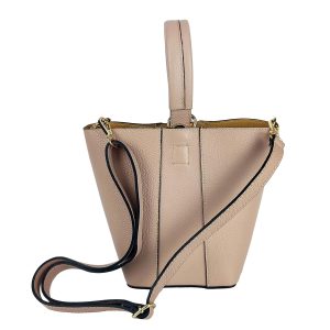 Borsa a mano pelle cestello rosa tracolla