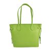 borsa shopper pelle verde lime