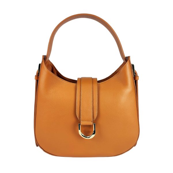 borsa a spalla pelle martellata cuoio