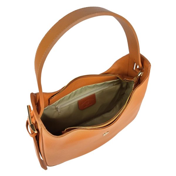 borsa a spalla pelle martellata cuoio interno