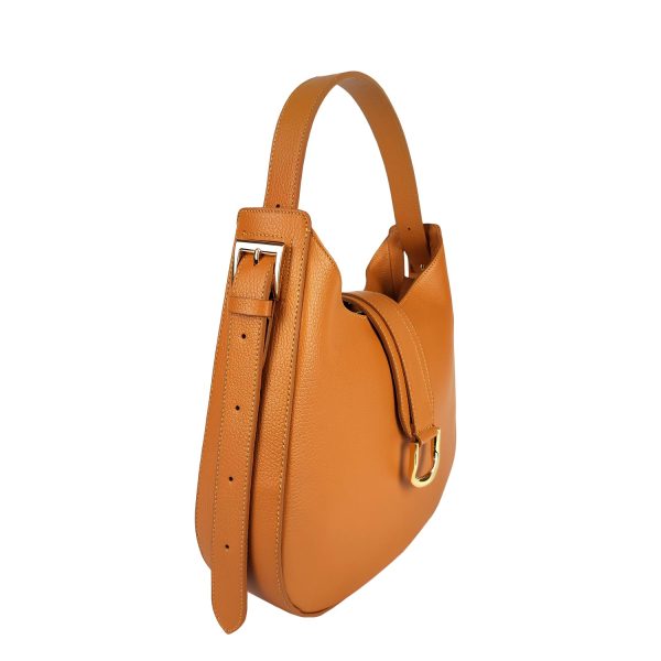 borsa a spalla pelle martellata cuoio lato
