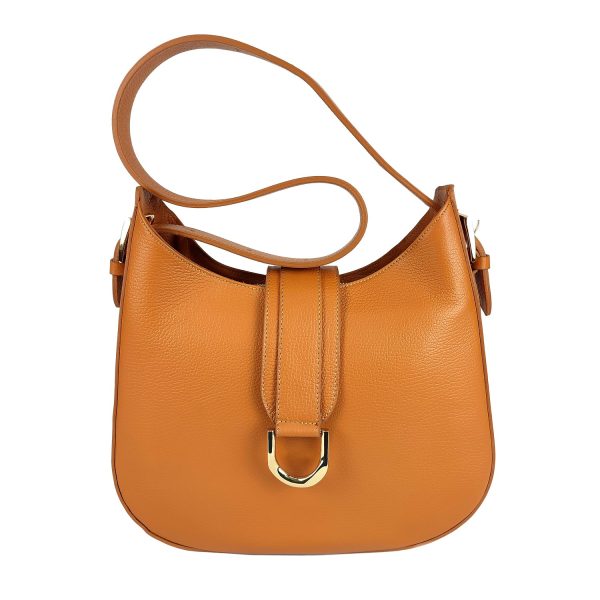 borsa a spalla pelle martellata cuoio tracolla