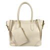 borsa shopper pelle panna