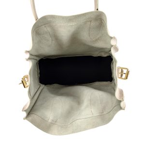 borsa shopper pelle panna interno