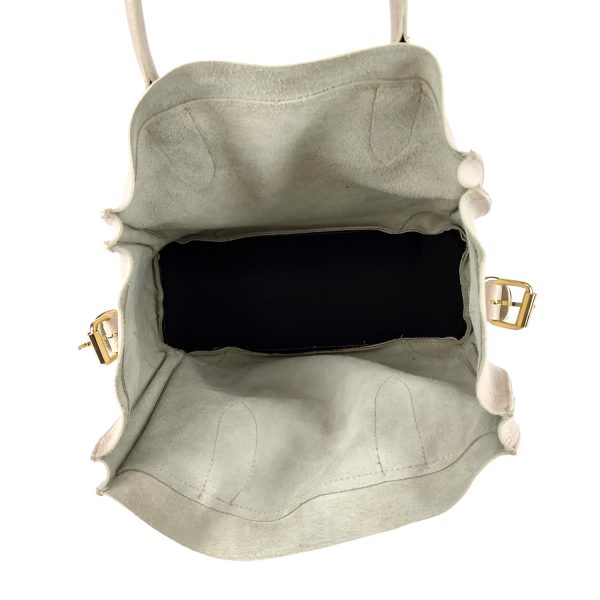 borsa shopper pelle panna interno