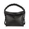 borsa a spalla pelle manico intrecciato nero