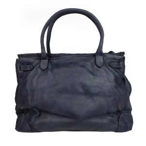 borsa a mano pelle blu
