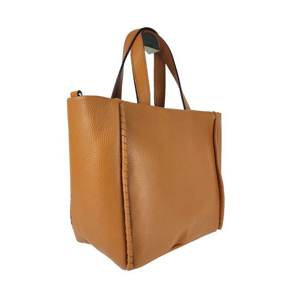 borsa a mano pelle cuoio lato