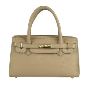 borsa a mano pelle beige
