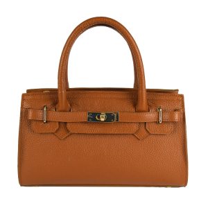 borsa a mano pelle marrone