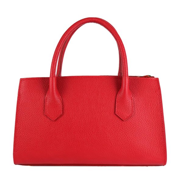 borsa a mano pelle rosso retro