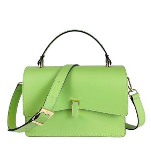 borsa a mano pelle verde tracolla