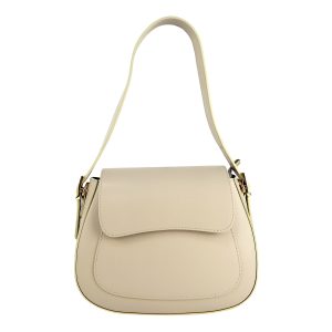 borsa a spalla pelle panna