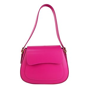 borsa a spalla pelle fuchsia