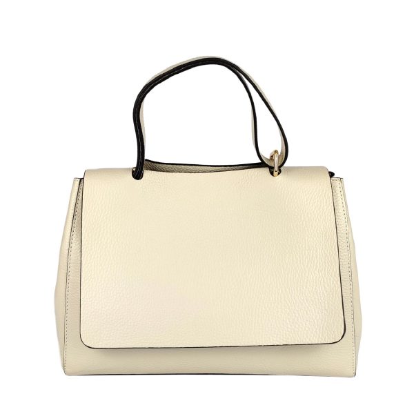 borsa a mano pelle panna