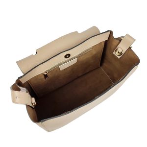 borsa a mano pelle beige