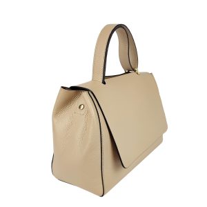 borsa a mano pelle beige