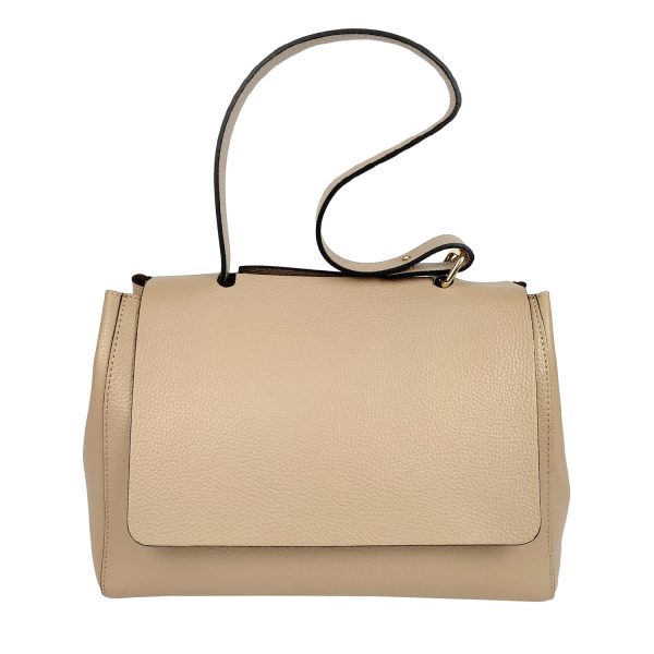 borsa a mano pelle beige