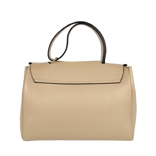 borsa a mano pelle beige