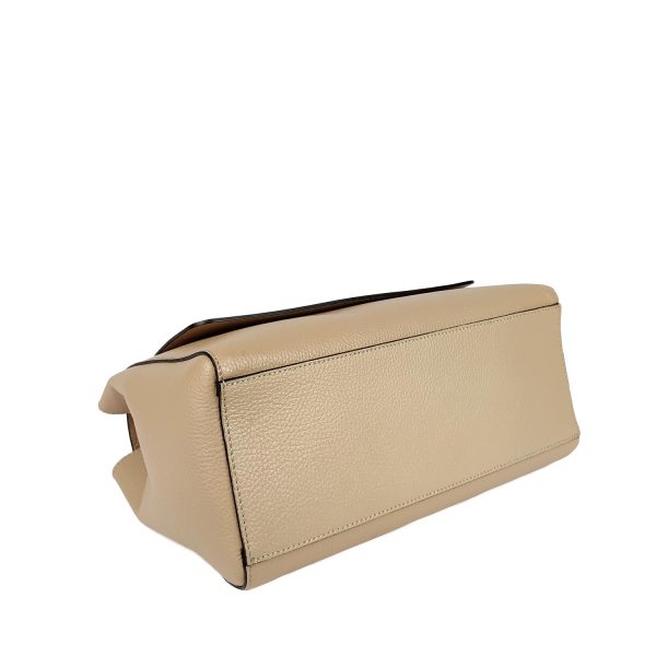 borsa a mano pelle beige
