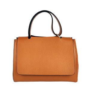 borsa a mano pelle marrone
