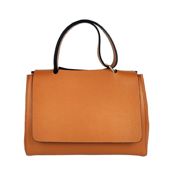 borsa a mano pelle marrone