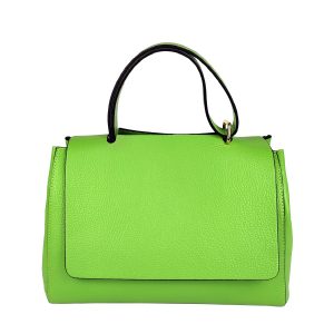 borsa a mano pelle verde lime