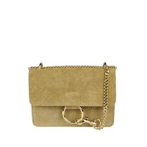 borsa a tracolla scamosciato khaki