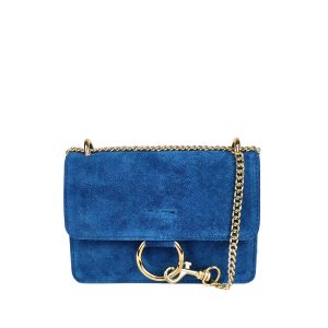 borsa a tracolla scamosciato blu