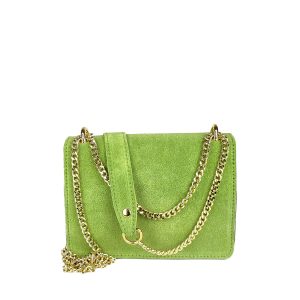 borsa a tracolla scamosciato verde