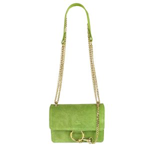borsa a tracolla scamosciato verde
