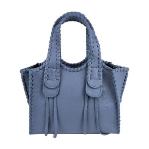 borsa a mano pelle blu