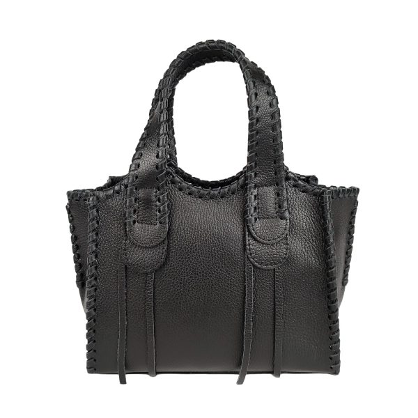 borsa a mano pelle nero