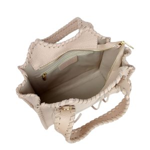 borsa a mano pelle rosa