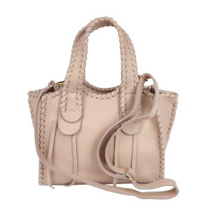 borsa a mano pelle rosa