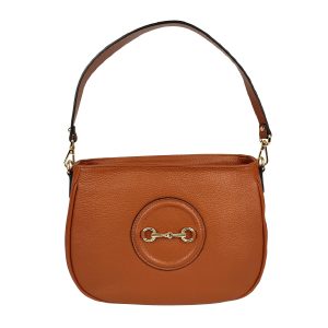 borsa a spalla pelle martellata cuoio