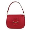 borsa a spalla pelle martellata rosso