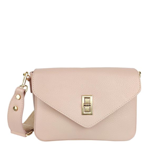 borsa a tracolla pelle rosa
