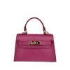borsa mini in pelle martellata prugna