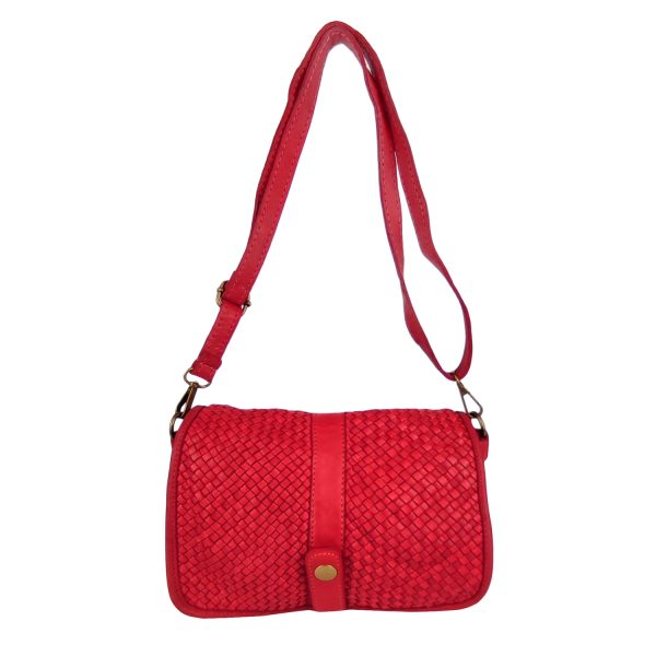 Borsa a tracolla pelle rosso