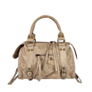 borsa a mano pelle beige
