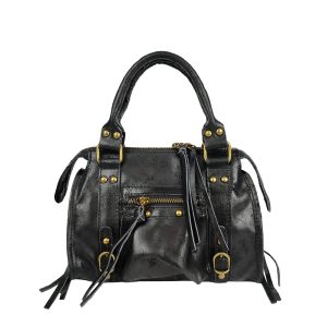 borsa a mano pelle nero