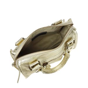 borsa a mano pelle oro