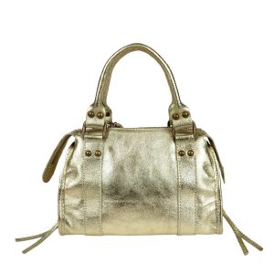 borsa a mano pelle oro