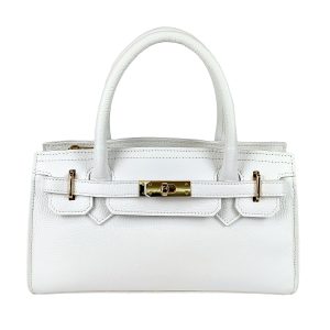 borsa a mano pelle bianco