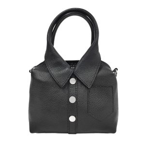 borsetta camicia pelle nero