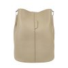 borsa secchiello pelle beige