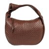 borsa a spalla in pelle marrone